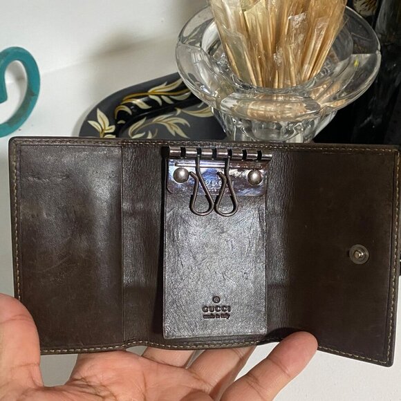 Gucci GG Monogram Leather Key Case Trifold - Picture 5 of 8